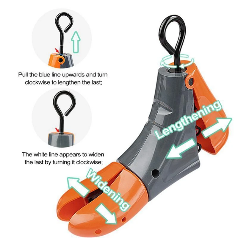 Shoe Trees Stretcher Widener Expander 4-Way Adjustable Length Width For Lace & Zipper Shoes Portable Shoes Tree Holder