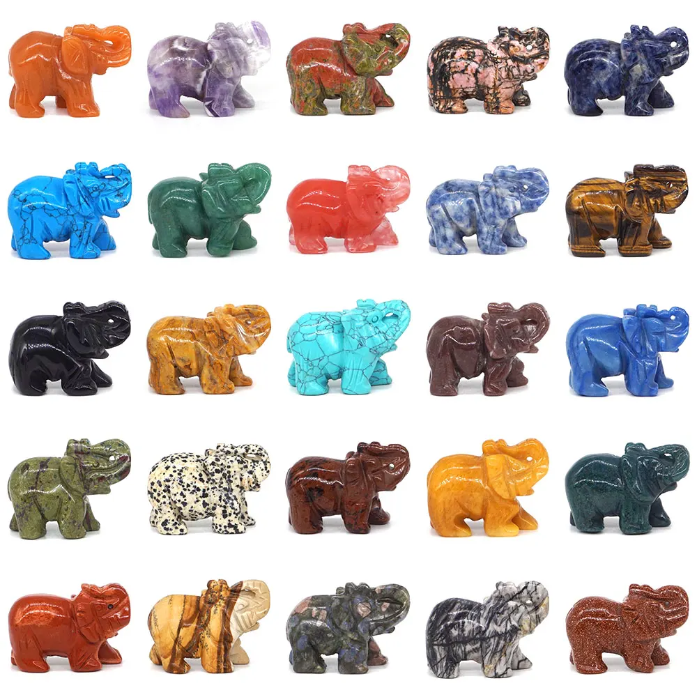 象の置物 天然石素材 2 