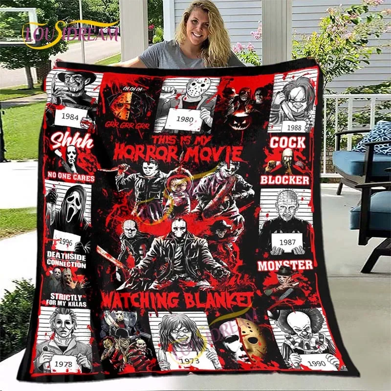 Halloween Horror Element Art Blanket Home Decoration Bedroom Air Conditioning Covering Blanket To Keep Warm Throwing Blanket 6