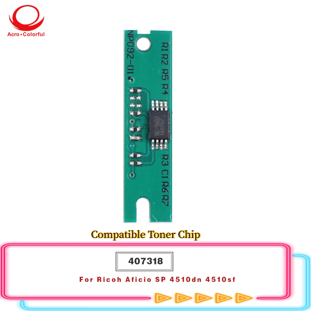 

12K 407318 Toner Chip For Ricoh Aficio SP 4510DN SP4510SF EX JP Reset Chip Refill Laser Printer Cartridge