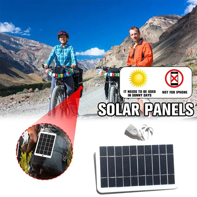 Portable Solar Panel 5V 2W Solar Plate With USB Safe Charge Stabilize Battery Charger for Power Bank Phone Outdoor Camping Home 2