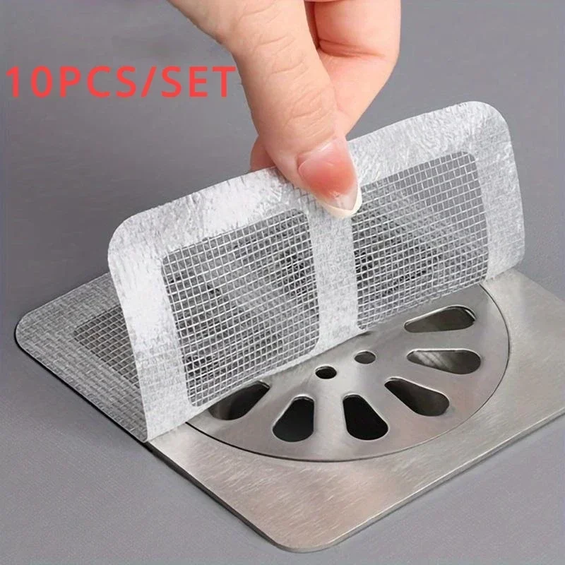 10pcs Disposable Shower Drain Hair Catcher 1