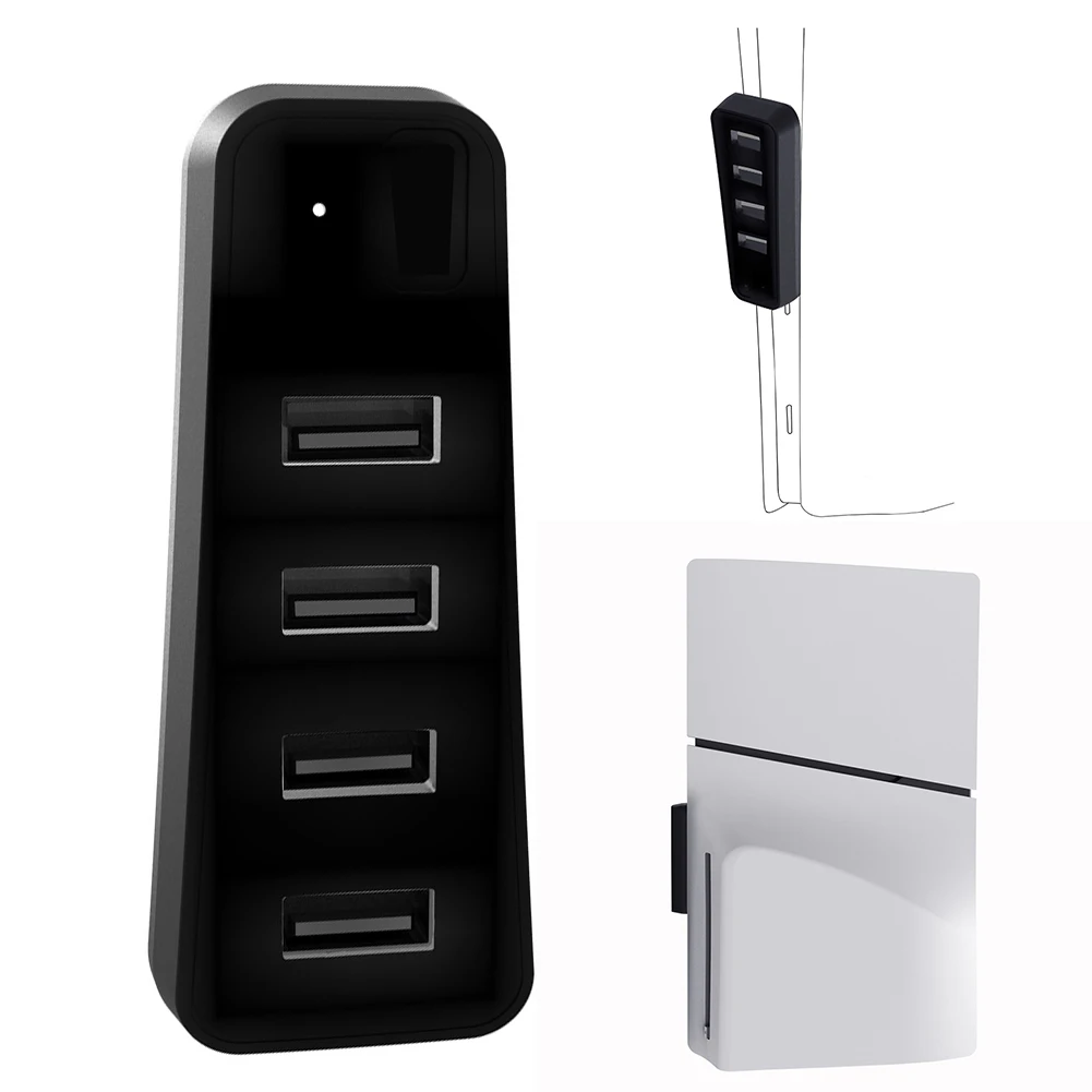 USB 도킹 스테이션 USB 2.0 허브 충전기 익스텐더, USB 확장 허브 스플리터 충전기, PS5 슬림 콘솔용
