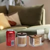 3pcs Swabs Holder Bathroom Container, Storage Box Cotton Ball/Swabs Dispenser, Apothecary Jar Organizer for Storage Wood Lids 4