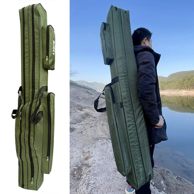 GHOTDA 110/120/130/150CM Collapsible Oxford Cloth Fishing Rod Zipped Case  Fishing Tackle Bags Storage