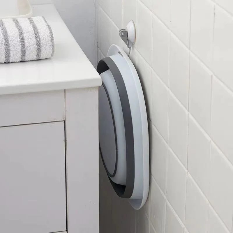 Household Storage Folding Laundry Washbasin Foldable Washbasin Portable Travel Plastic For Travel Collapsible Basin