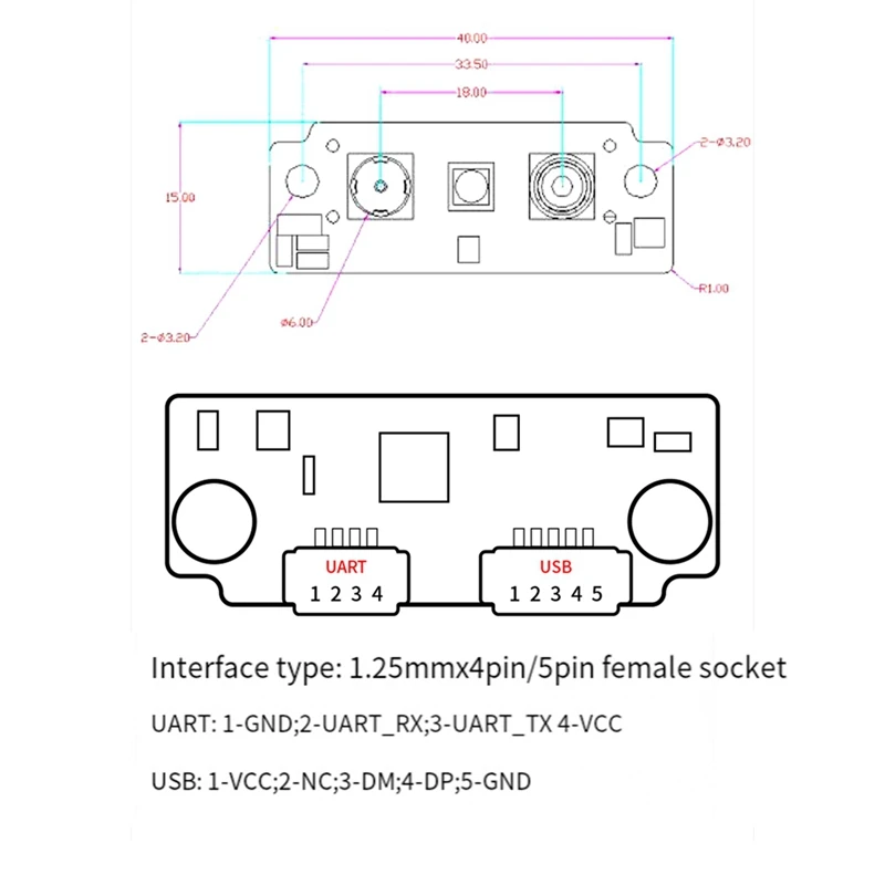 FM225 3D �� �ν� ��� DC5.5V-9V �ǽð� ���� Uartandusb ��� �������̽�