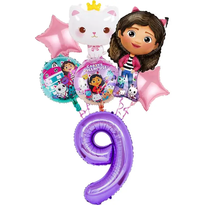Gabbys Puppenhaus Dekorationen Geburtstag Tassen Teller Servietten Tischgeschirr-Set Hintergrundbanner Gabbys Puppenhaus Geburtstagsparty Zubehör – Detail 33