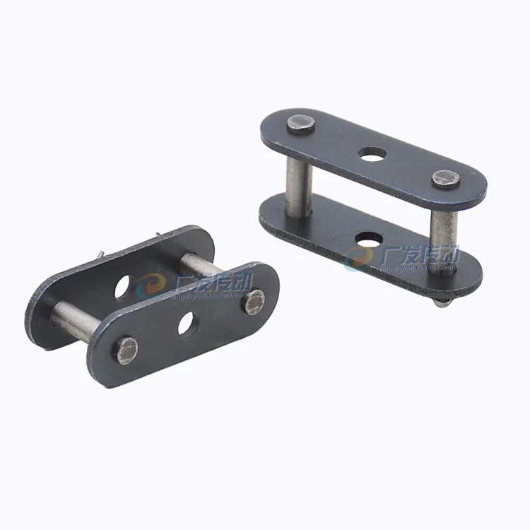 1pcs Double Pitch Conveyor Chain Chain Buckle Full Buckle Join C2040/C2050/C2060/C2080 Straight Plate Medium Hole