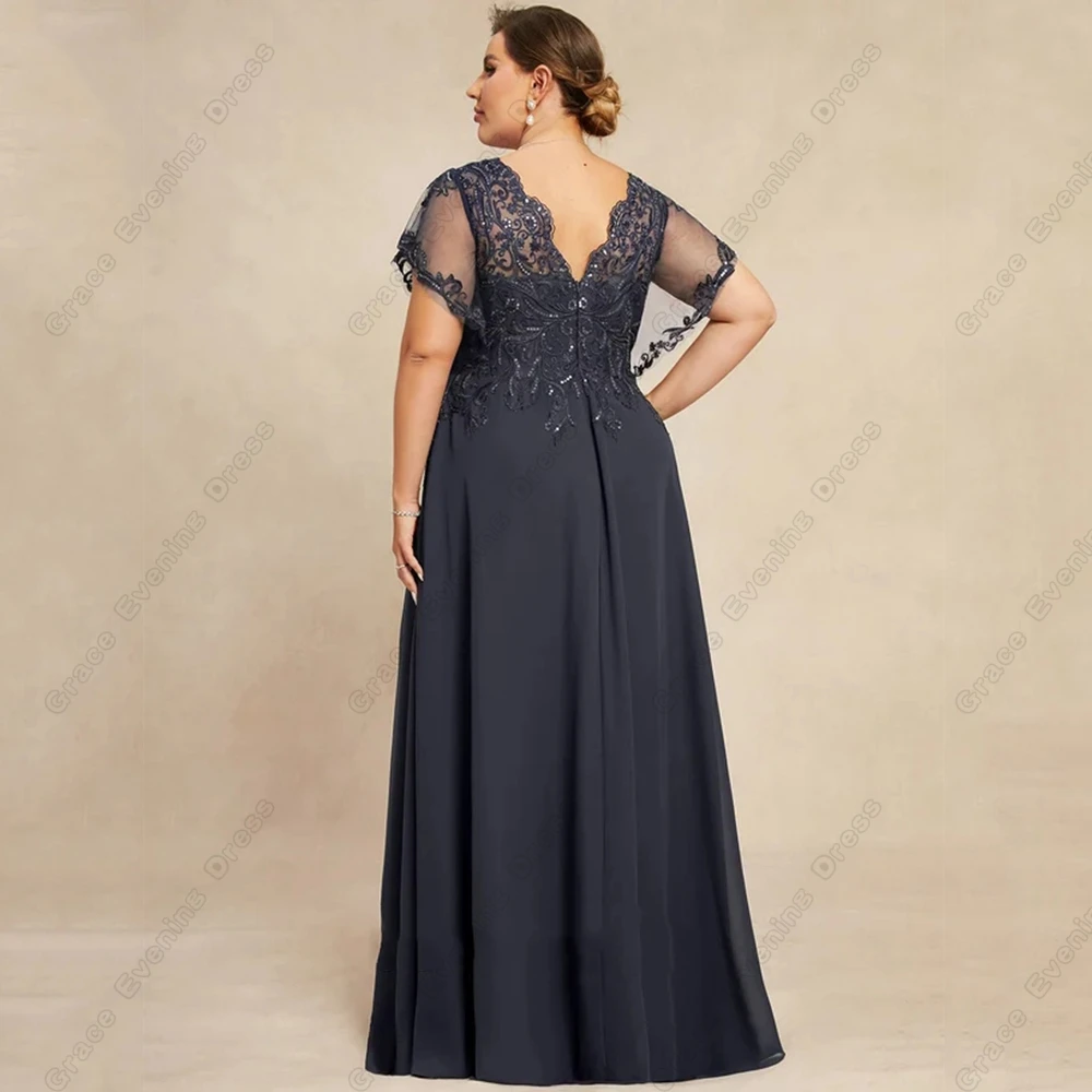 Mother of Bride Dresses Strapless Plus Size For Women Beach Chiffon Wedding Party Dresses Lace Robe De Soir&eacute;e