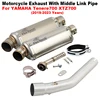 Slip On Motorcycle Exhaust System Modify Mid Link Pipe With DB Killer For YAMAHA Tenere700 Tenere 700 XTZ700 XTZ-700 2019 - 2023