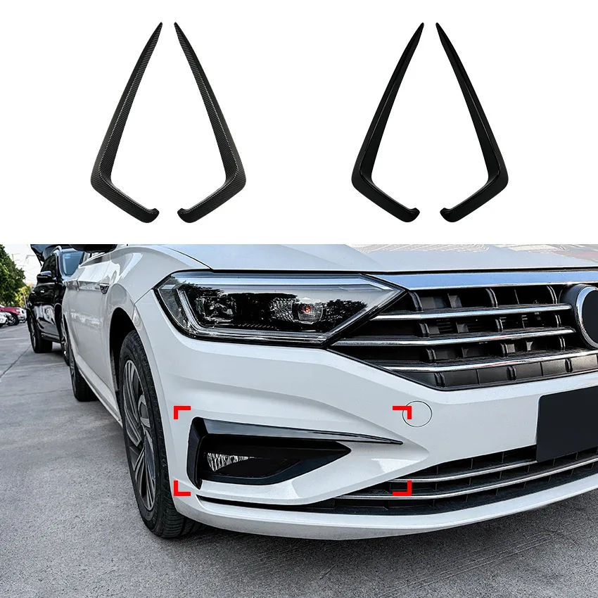 

For Volkswagen Sagitar Jetta MK7 2019-2021 Front Wind Blade Car Sticker Exterior Spoiler Lip Wing Body Kit Splitter Cover Trim