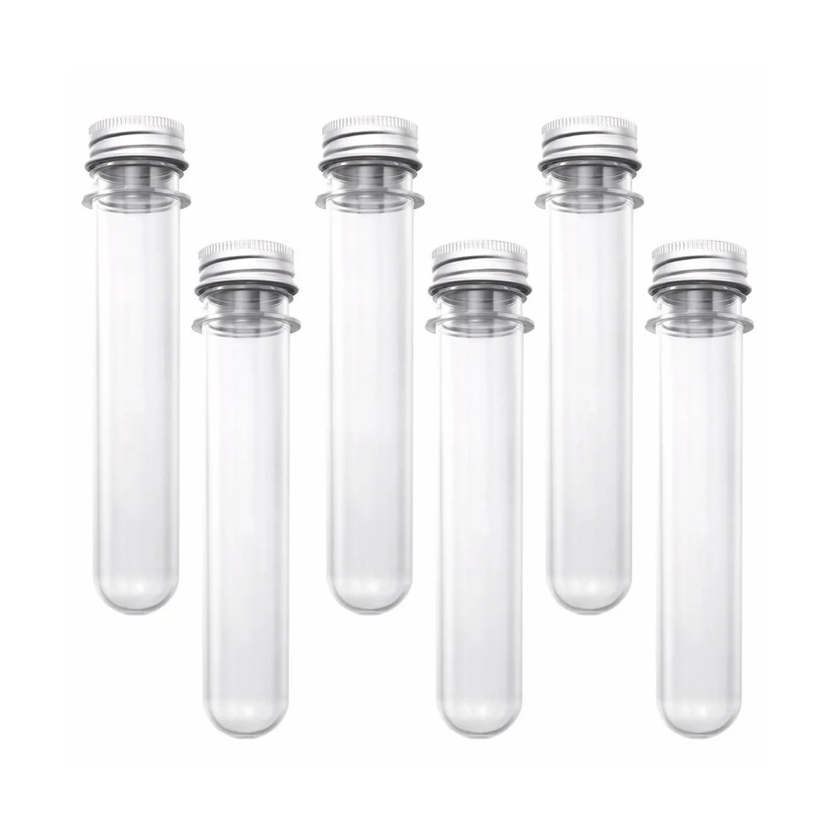 

50 Pcs 45Ml Clear Plastic Test Tubes, Tube for Sample, for Scientific Experiments Party Decorate the House Candy Storage