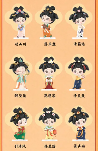 thumbnail image 1 of POP MART Palace Banquet in Tang Dynasty Series Caja Sorpresa Juguetes Figuras de Acción de Anime Kawaii Caixa Caja Misteriosa Muñecas Regalo para Niñas, 1 of 5