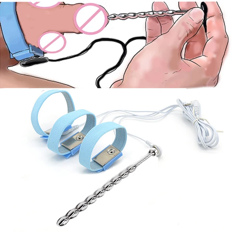 Electro Sex for Men E stim Chastity Cage Electric Shock BDSM Penis Cock Ring E-stim Cockring Electrosex Electrostimulation