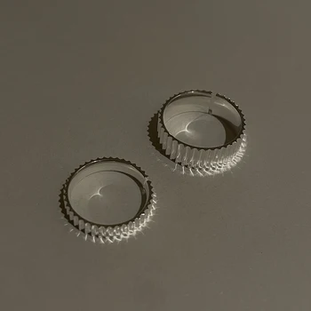 Anelli da dito in acciaio inossidabile per le donne coppia Light Luxury Ladies Gear Trendy Fine Jewelry anelli antichi aperti Anillos
