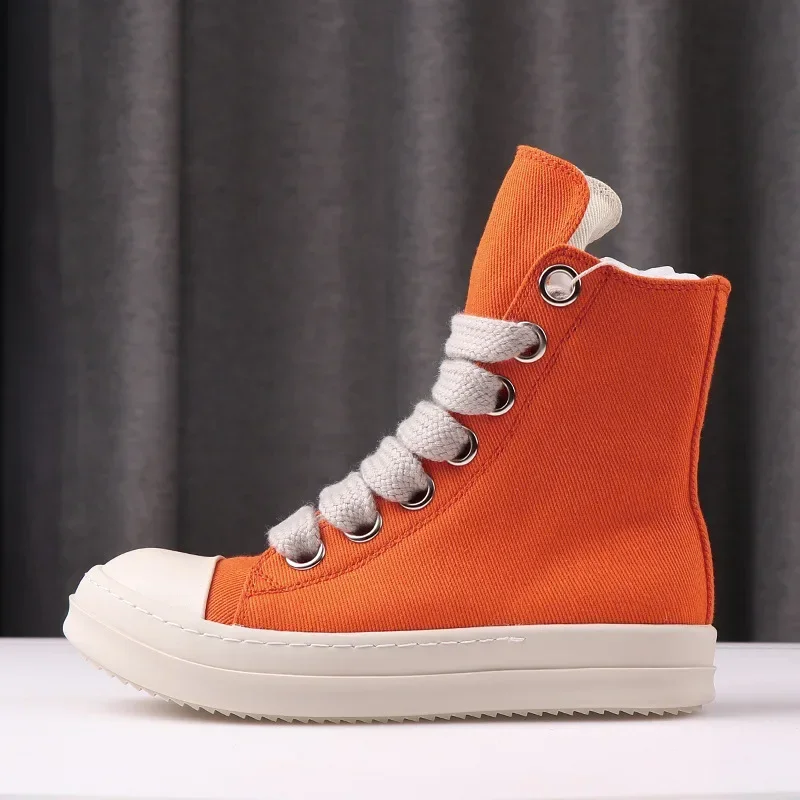 Rick Vintage High Top Sneakers Platform Corss Tied Men Women