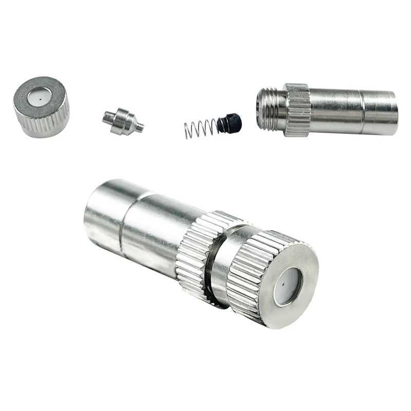 50pc 8mm Low Pressure High Quality Atomizing Misitng Nozzle Orific0.1-0.8mm Orifice Stainless Steel Fog Misting Sprinkler