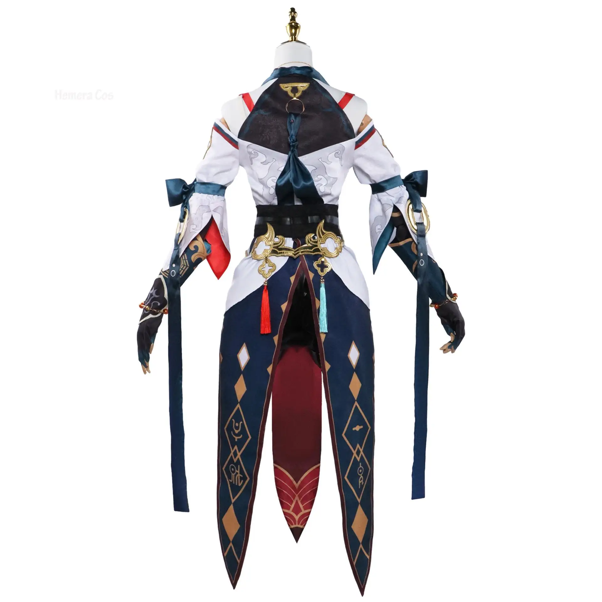 Xueyi Cosplay Costume Game Honkai Star Rail The Xianzhou Xueyi Mask Wig Bell Women Uniform Cosplay Carnival Party Outfit Fullset 4