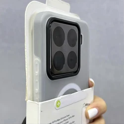 Luxury Frosted MagSafe Magnetic Case with Wireless Charging - Candy Color Cover for Xiaomi 14 (Black)