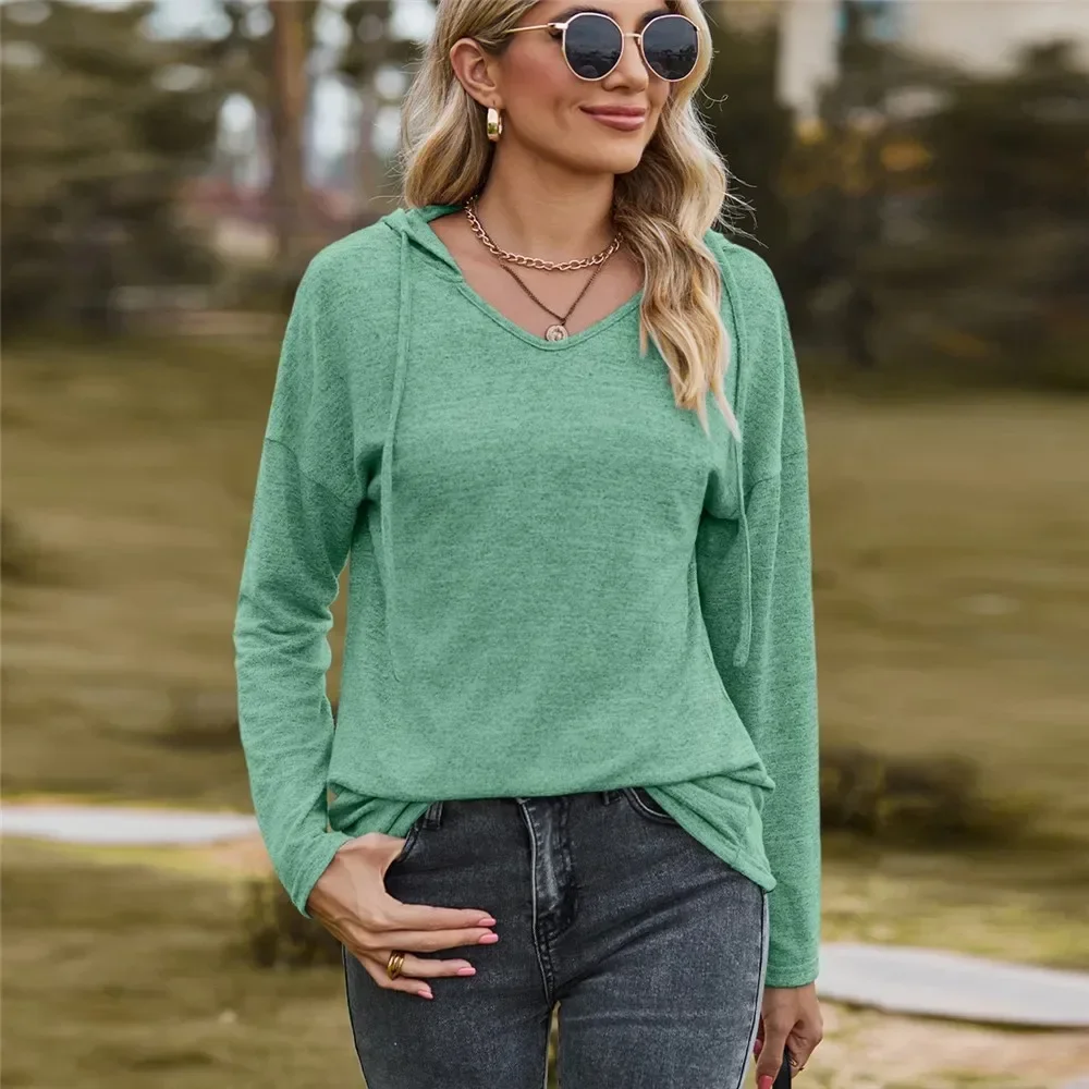 Woman Clothing Hoodie Sweatshirts Korean Popular Clothes Long Sleeve Women's Top Gray Women Sweat-shirt Hooded Shirt
