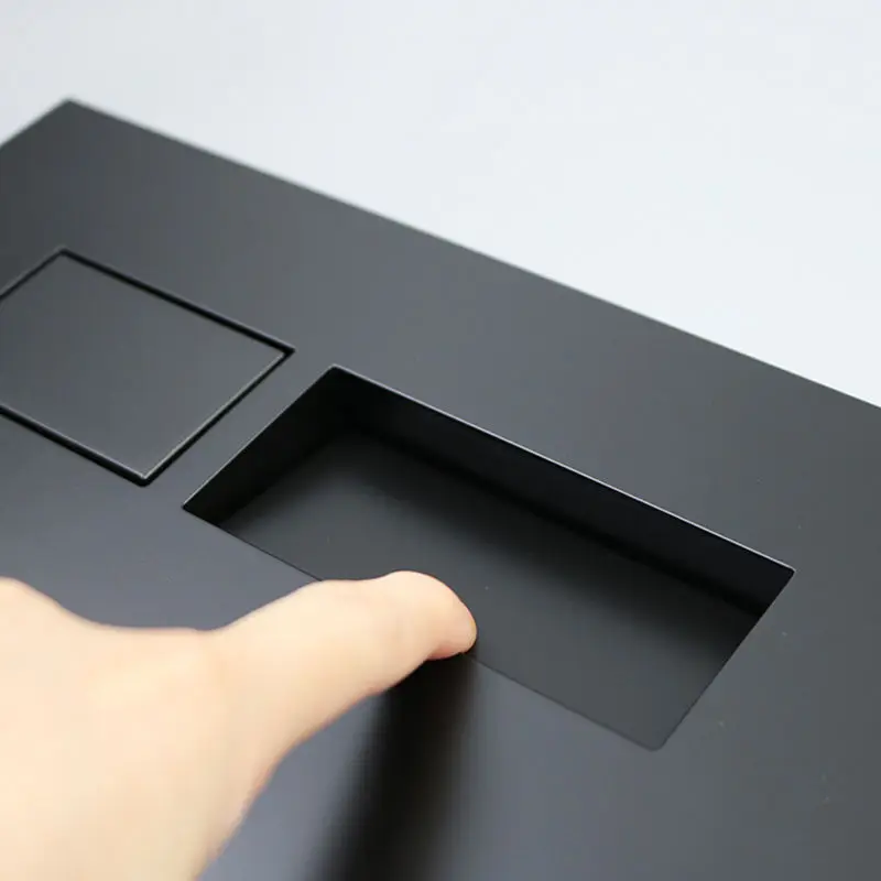 Concealed Water Tank Toilet Flush Plate, Matte Black Toilet Button