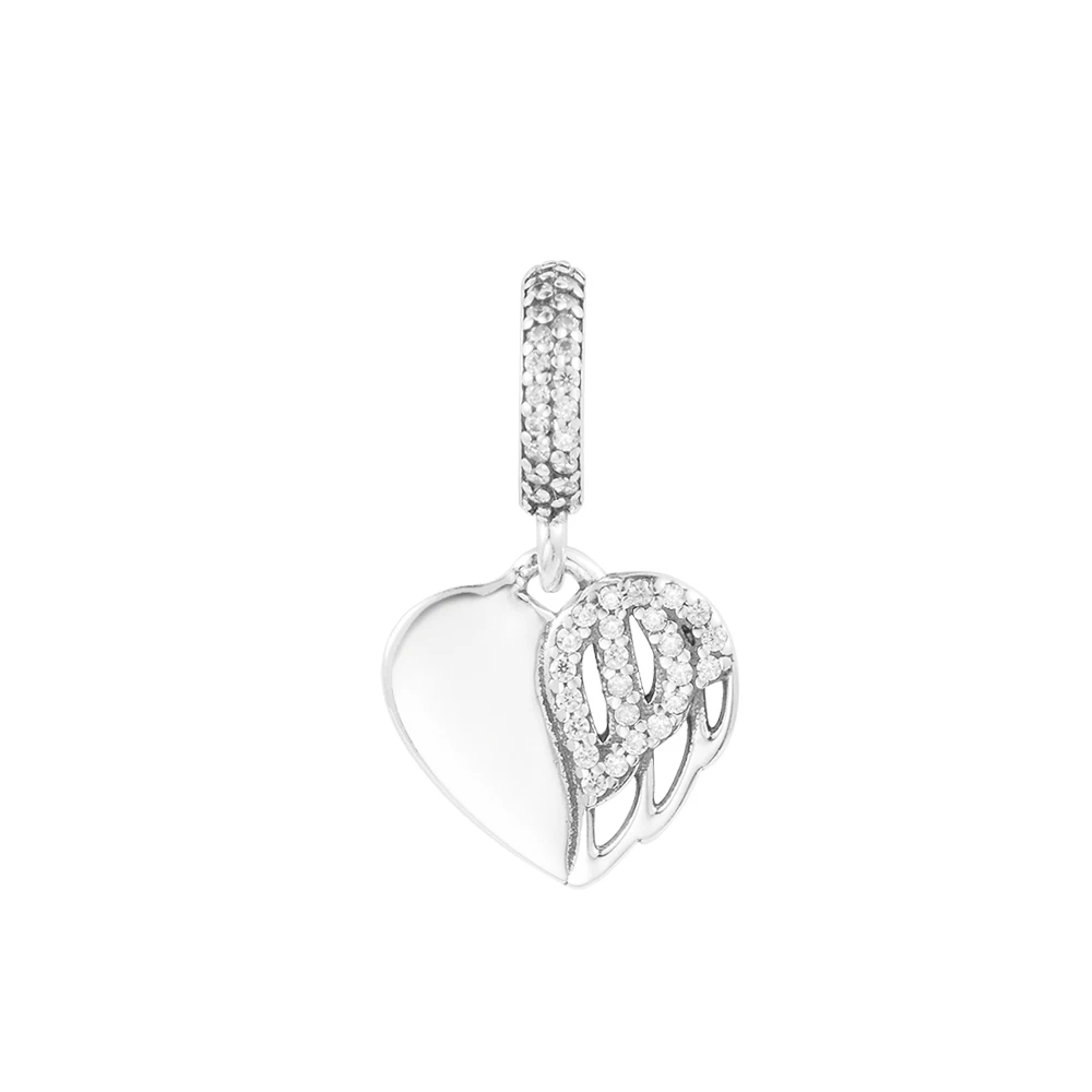 

Fits Pandora Bracelet 925 Sterling Silver Heart & Angel Dangle Charms Pendant Beads for Women Jewelry DIY Gift 2023 New in