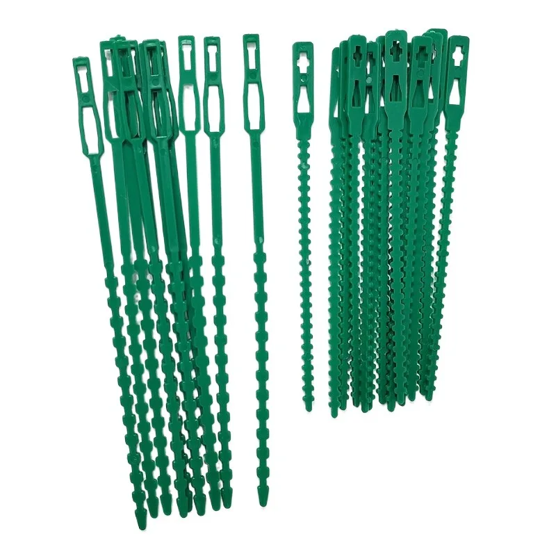 Plastic Plant Cable Ties 50pcs Adjustable Reusable For Garden Tree Climbing Support Plant Vine Tomato Stem Clip
