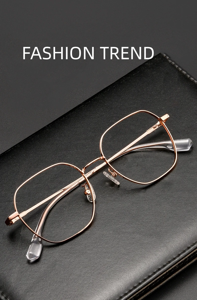 MOMOJA Mode Brillen Ultra Licht Retro Polygonale Titan Brillen Optische Brillen Rahmen Für Männer Frauen S9200S – Detail 3