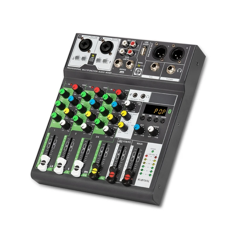 

Professional Mixer Sound Mixing Console Bluetooth-compatible Mixer Good Sensitivity Mini DJ Mixer Board