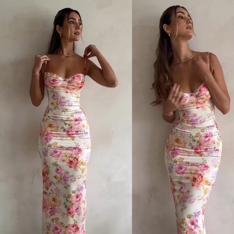 2025 2025  Dress popular New Suspender Sleeveless Star Party Beach Catwalk Host Dress