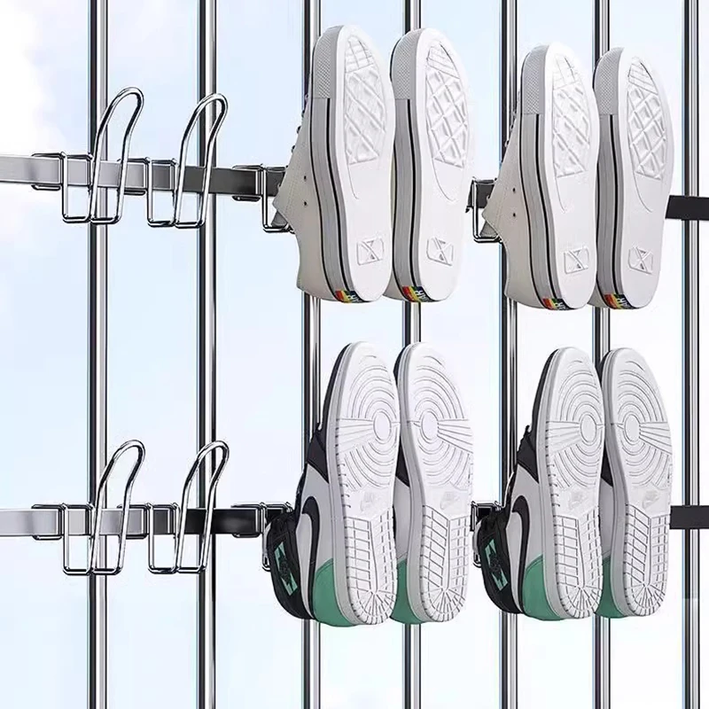 1pc Shoes Drying Rack Shoe Display Hook Shoes Drying Rack Stainless Steel Shoes Hanger For Closet Organization