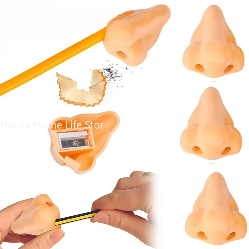 Pencil Sharpener Creative Nose Pencil Sharpeners Funny Pencil Cutting Tools School Supplies Student Stationery Classroom Teacher Rewards Gift