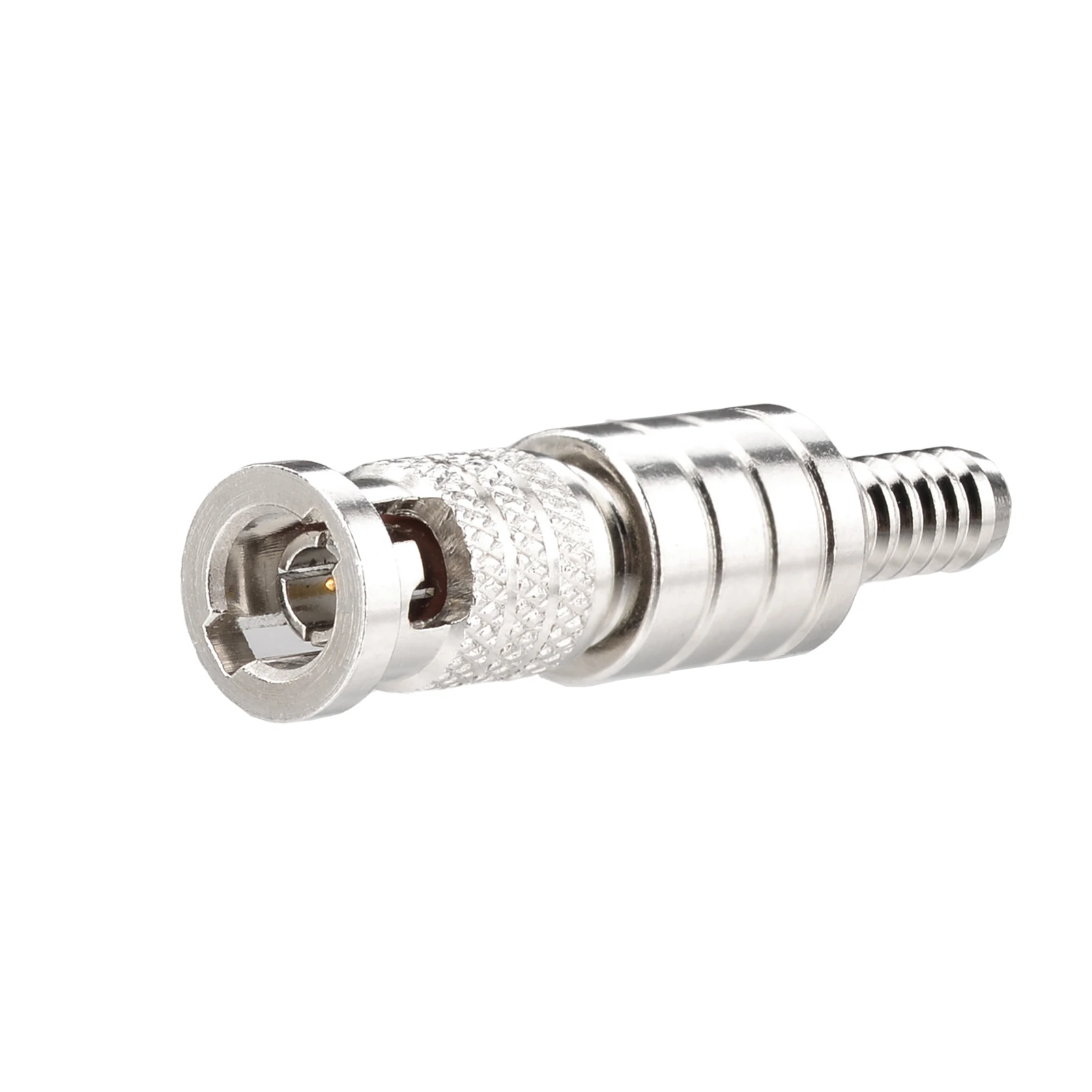 75ohm HD BNC Straight Crimp Plug RF Coaxial Connectors for Audio Video