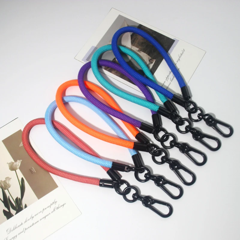 Vibrant Candy Color Lanyard Keychain - Stylish Anti-Lost Knot Rope