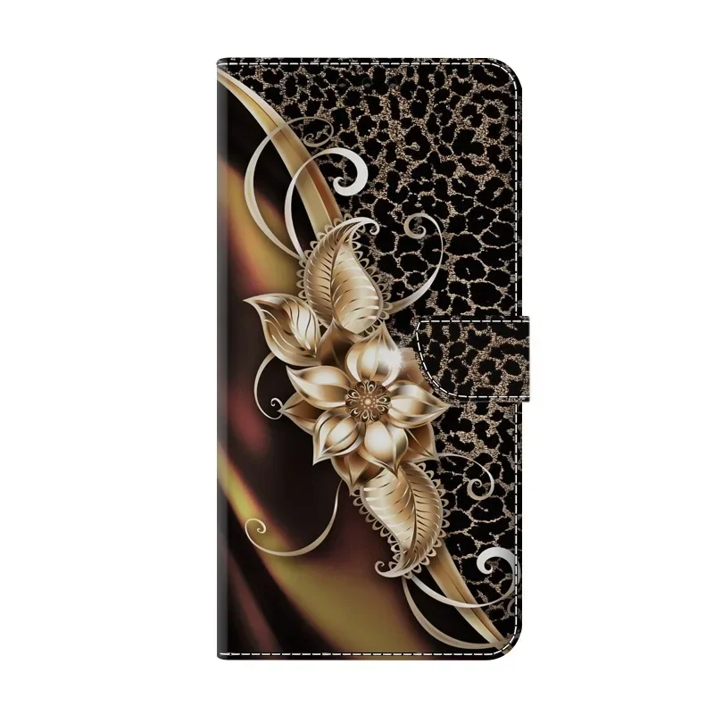 Premium Painted Wallet Flip Stand Phone Case - Elegant Book Cover Design