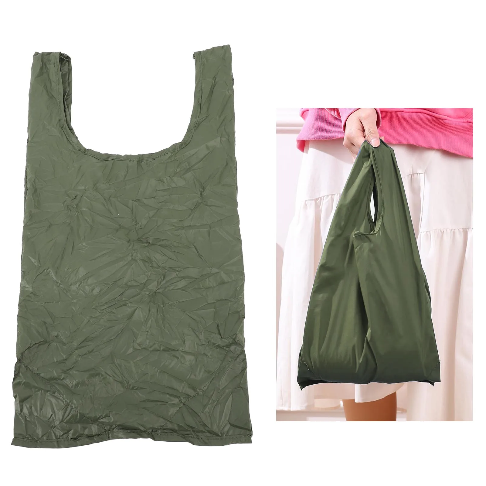 

Reusable Shopping Storage Bag Foldable Into Pouch Large Capacity Lightweight Recycling Grocery Bags Green Reusable Shopping Bags