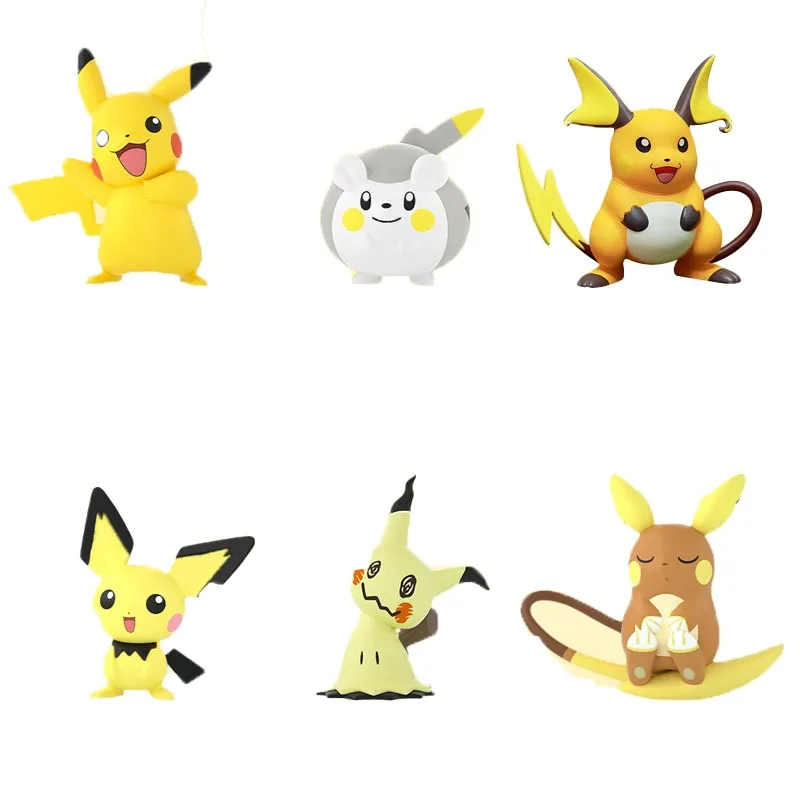 

In Stock Original Genuine THE POKEMON ACTION FIGURES Pocket Monsters Pikachu LOVELY RAICHU Model Animation Character Action Toy
