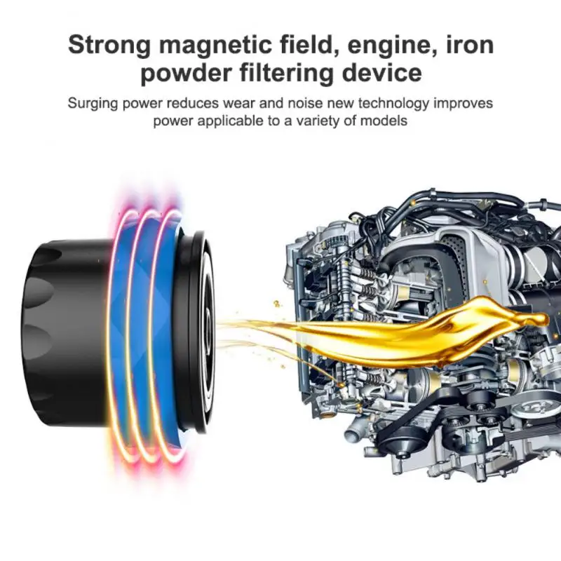 Strong Magnetic Oil Filter Machine Purify Engine Oil Adsorption Iron Impurities Magnet Strong Magnetic Auto Filter