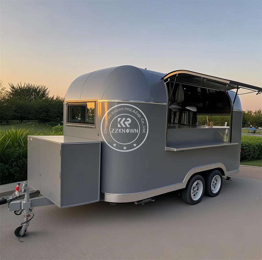 Mobile Food Truck Fully Equipped Towable Mobile Pizza Hot Dog BBQ Fast ...