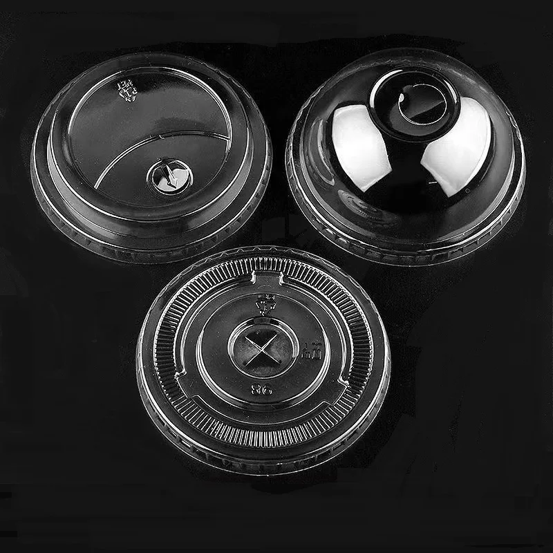 95mm Plastic Cup Lid Disposable Milk Tea Cup Cover 100pcs/pack plastic cups