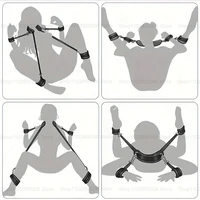 BDSM Erwachsene Erotische Bondage Bett Spiele Sex Bondage Set Frauen Handschellen Fußfesseln Fesseln Sex Spielzeug Für Paare Slave Sex Shop 1