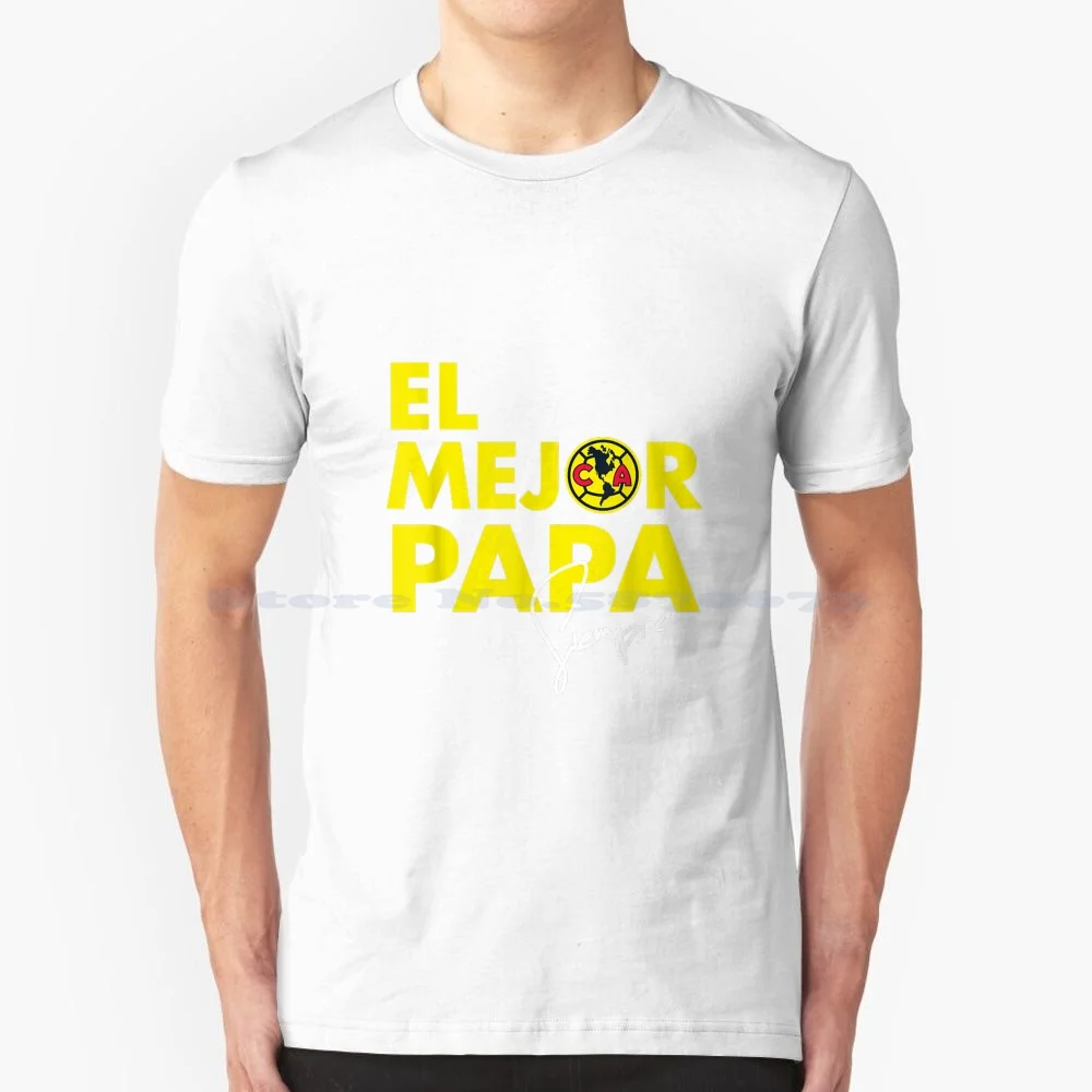 Club America-El Mejor Papia Siempre T Shirt 100% Cotone Tee Club America El Mejor Papà Siempre