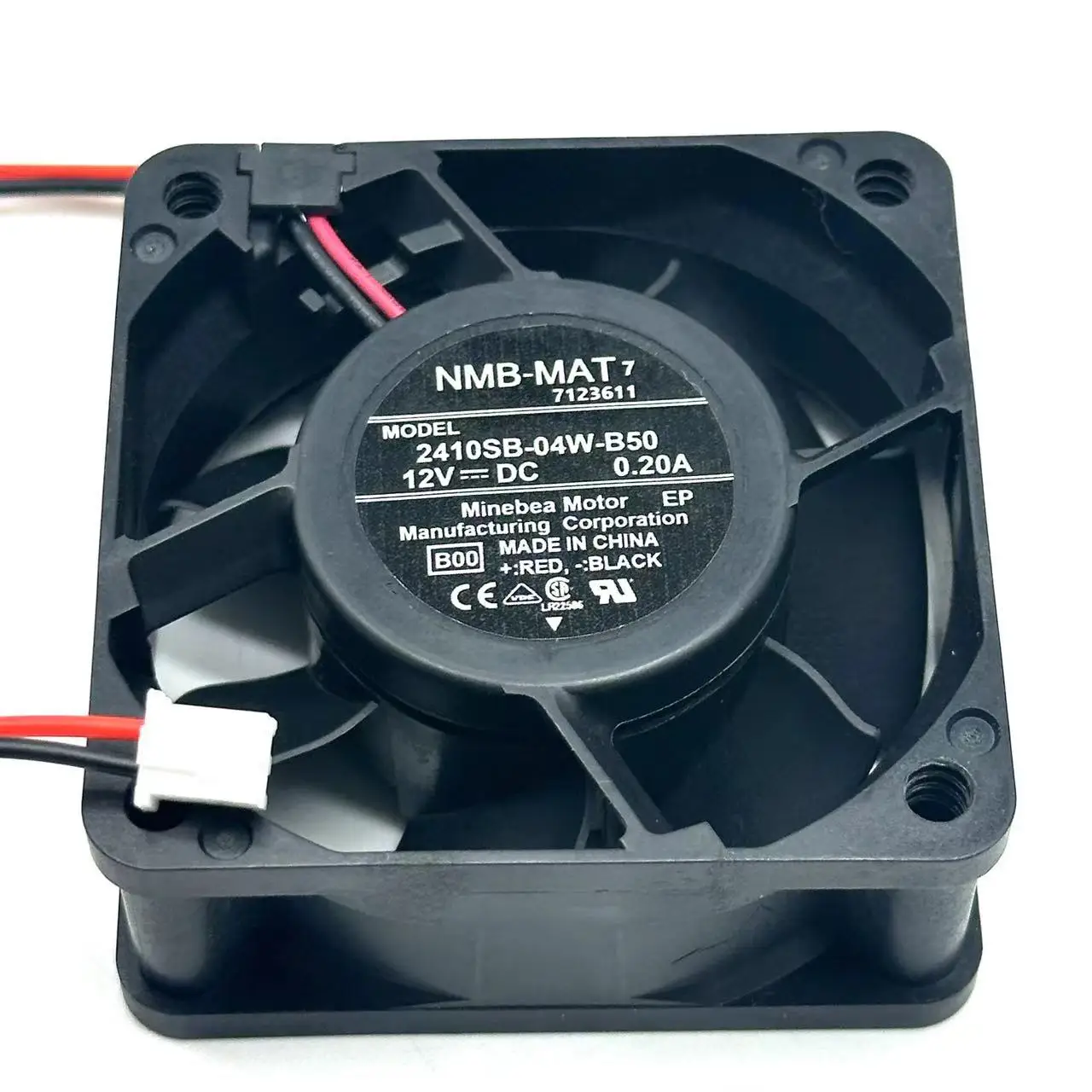 Nmb 2410sb04w-b50 B00 dc 12v 0.20a 60x60x25 mm Ventilador de Refrigeração do Servidor de Fios