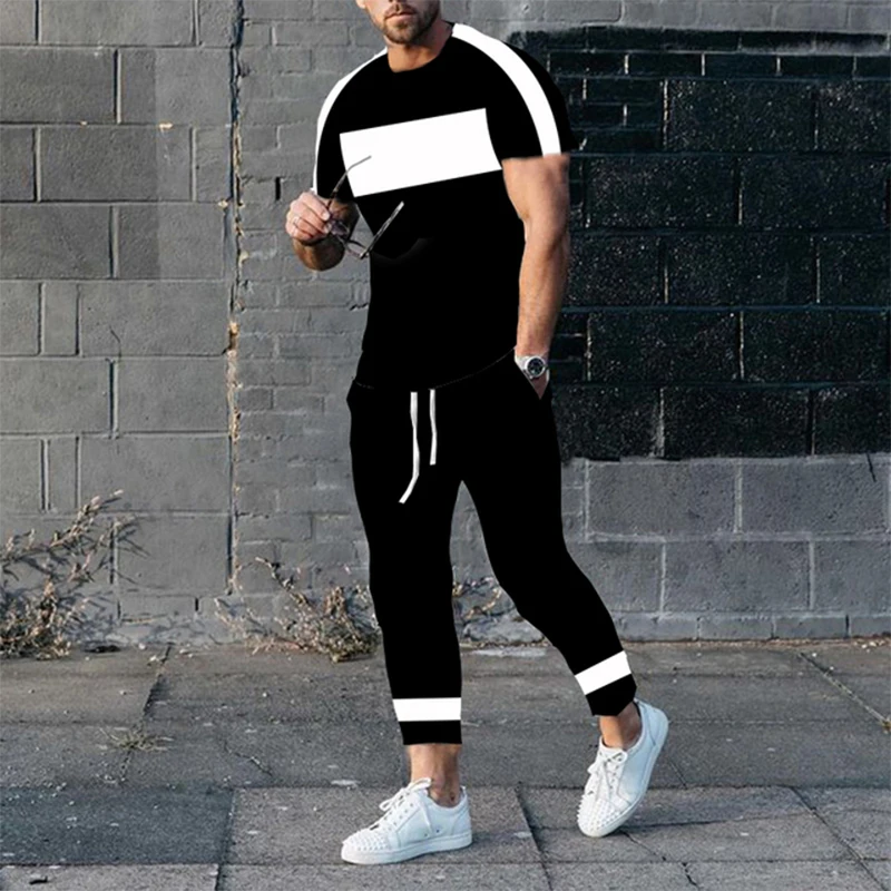 Mens Tracksuits Sets Outfit Suit Trend Oversized Cloth 2023 Summer Men  Tracksuit Brand 3D Printed Short Sleeve T Shirt And Long Pants 221207 From  Xuan04, $14.75