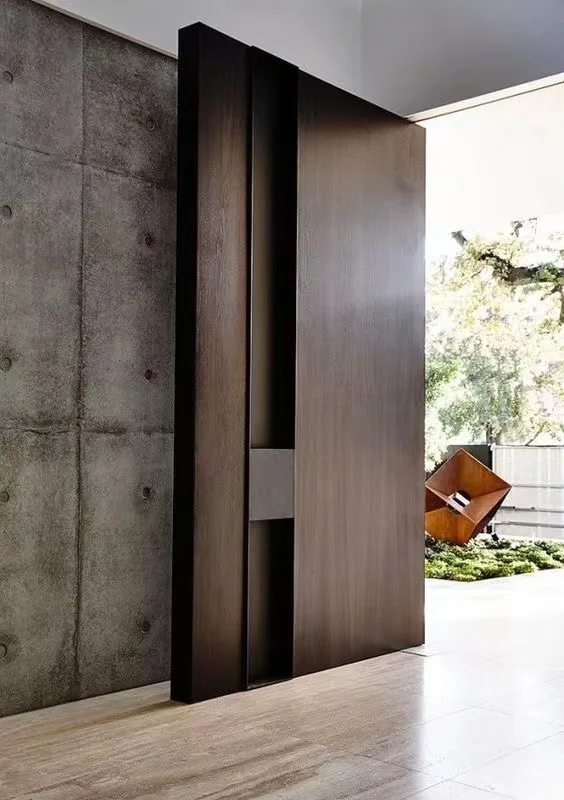 DS US Villa Main Entry Door Modern Design Pivot Wood Doors