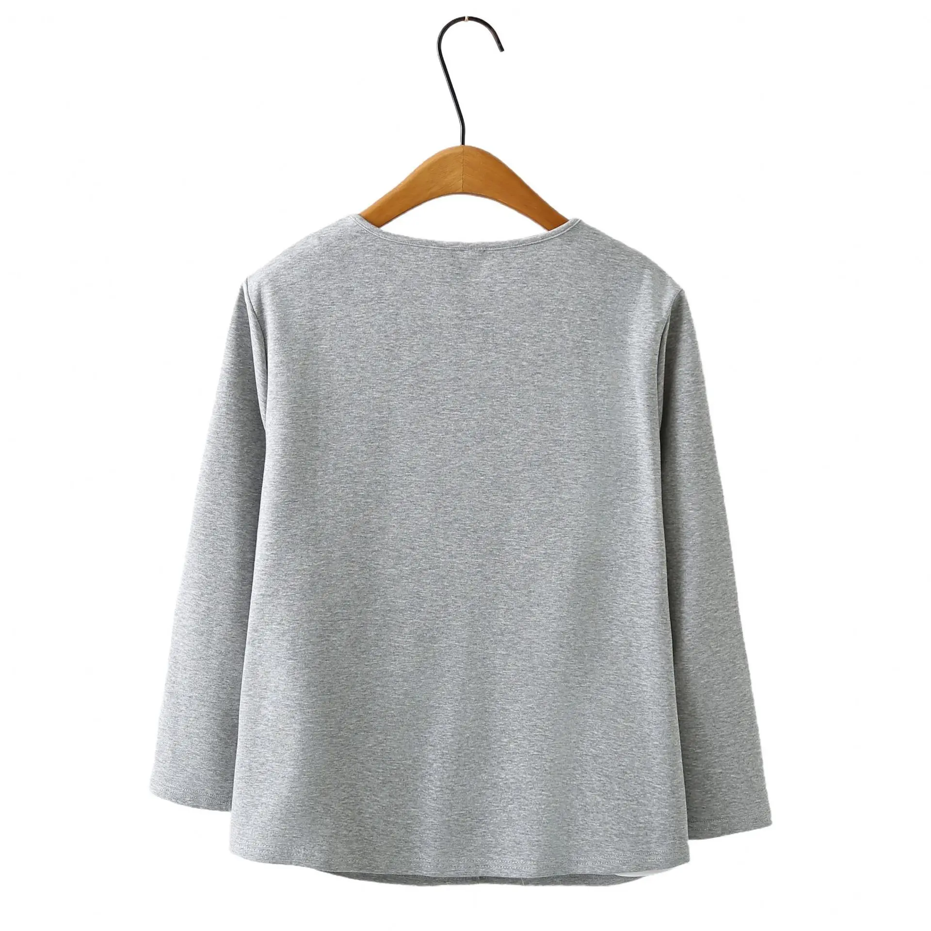 XXXXL Fashion Plus Size Women's T-Shirt Autumn Fake Two Pieces Stylish Long Sleeved Tops Casual 2516