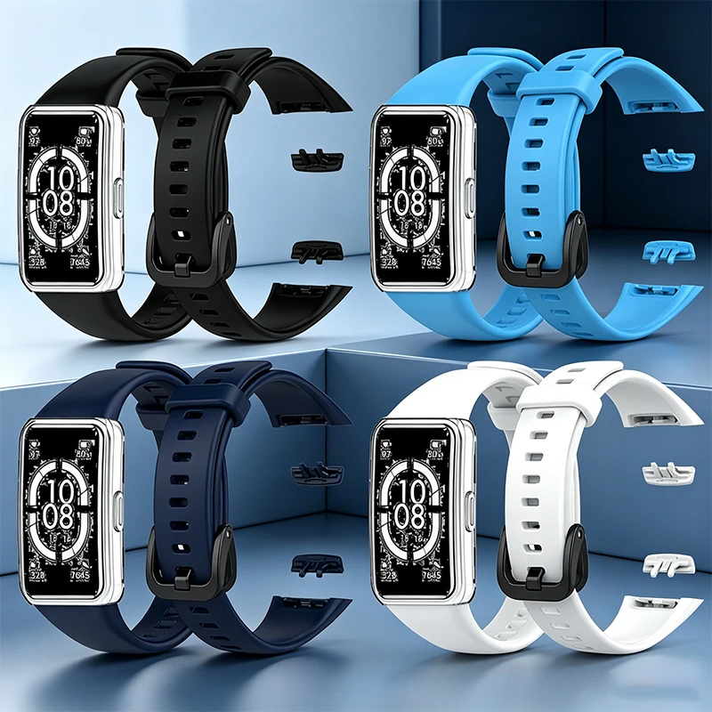 Enhanced Soft Silicone Sports Strap for Smartwatch - Durable & Comfortable Replacement Wristband