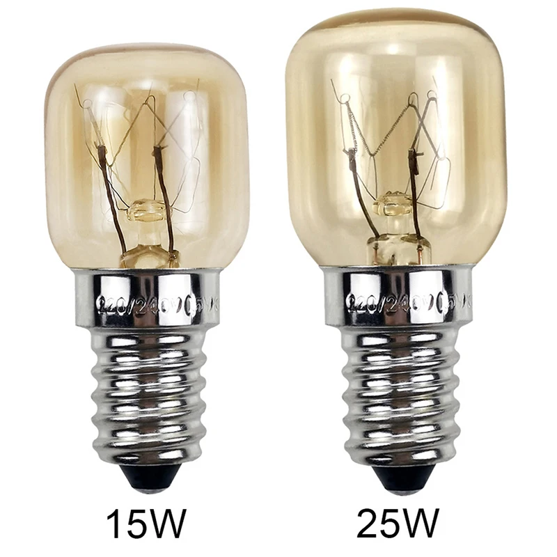 High Temperature Bulb 15W 25W E14 300 Degree Microwave Oven Light Bulbs Tungsten Filament Steamer Lamp Bulbs Salt Light Bulb halogen bulb