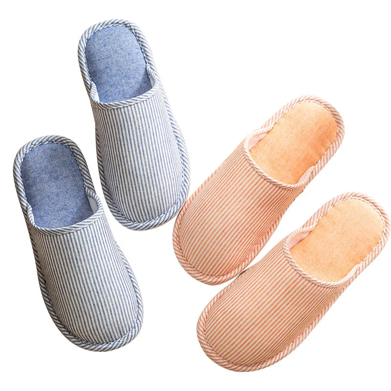 Spring and Autumn Cotton Slippers Four Seasons Winter Women's Indoor Cixi Home Use Cotton Linen Non slip Linen Home Couple 5